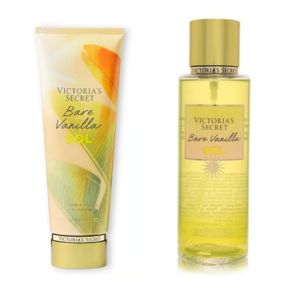 NWT Victoria's Secret Bare Vanilla SOL Lotion and Body Spray Set